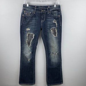 Miss Me Easy Boot Embellished Jeans 27 - Flawed